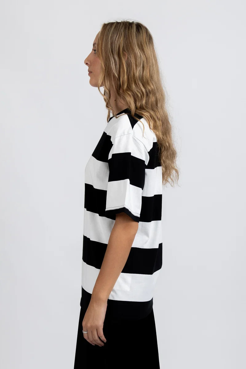 Federation Striped Tour Tee Black/White