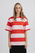 Federation Striped Tour Tee Pink/Red