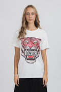 The Rush Tee in The Love Tiger Print is a bold statement piece that brings wild style to your everyday wardrobe. Featuring a striking Tiger print design, this tee combines comfort with contemporary edge. Perfect for layering or wearing solo, it's versatile enough for casual outings, weekend adventures, or relaxed social gatherings.

The classic tee silhouette ensures a flattering fit that works with your existing basics and standout pieces alike. Make a confident fashion choice with this eye-catching essent