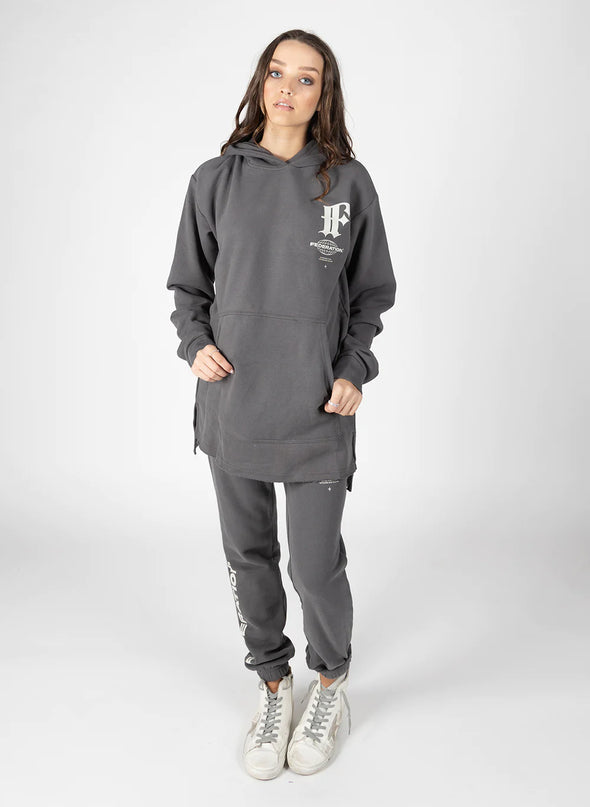 The Streets Hood is an oversized, longer-length hood making it the perfect piece to wear by itself as a dress or with your favorite Fed bottoms, featuring a front pocket for all the essentials. Finished off with this seasons Quad print.