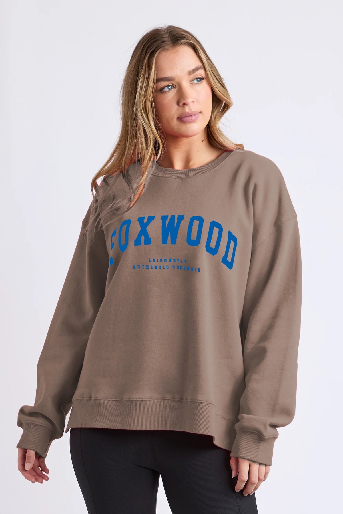 Foxwood Interval Crew Brown With Blue