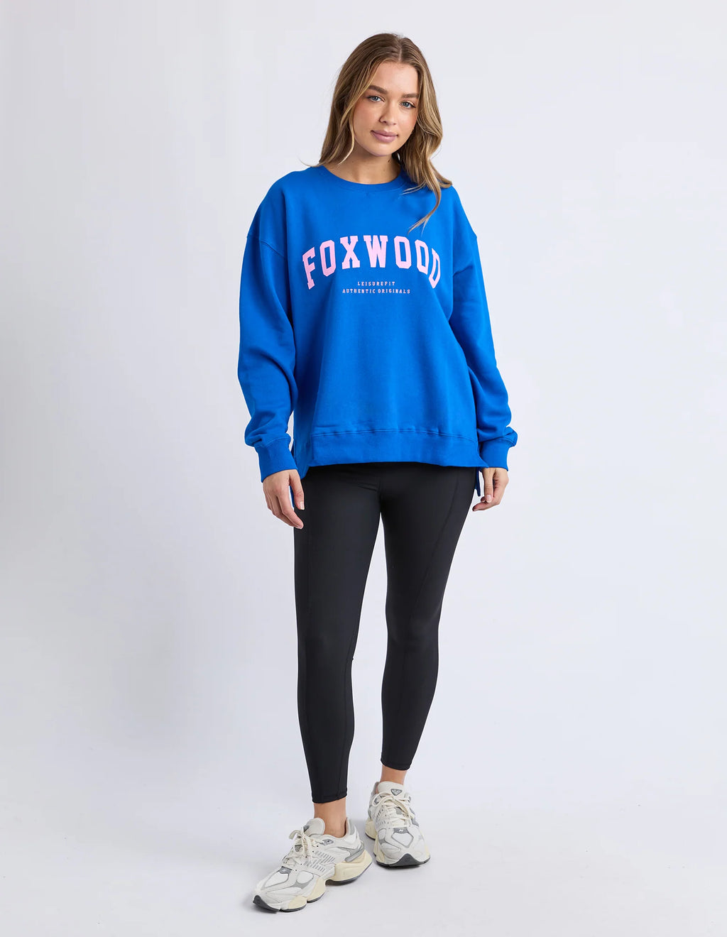 Foxwood Interval Crew Cobalt/Neon Pink