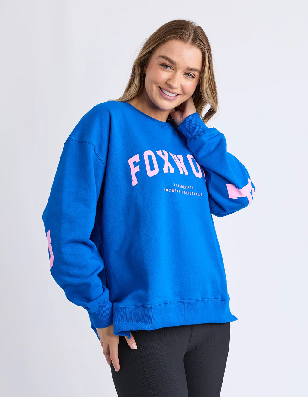 Foxwood Interval Crew Cobalt/Neon Pink