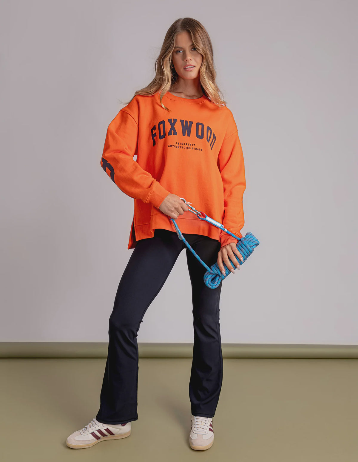 Foxwood Interval Crew Orange/Navy