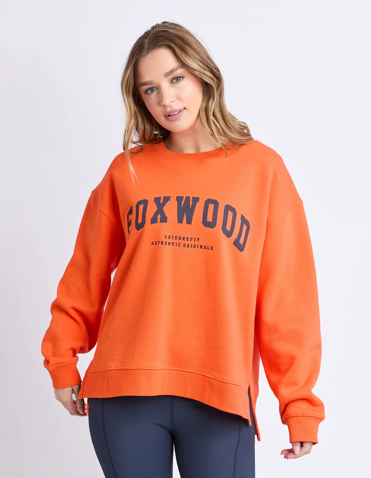 Foxwood Interval Crew Orange/Navy