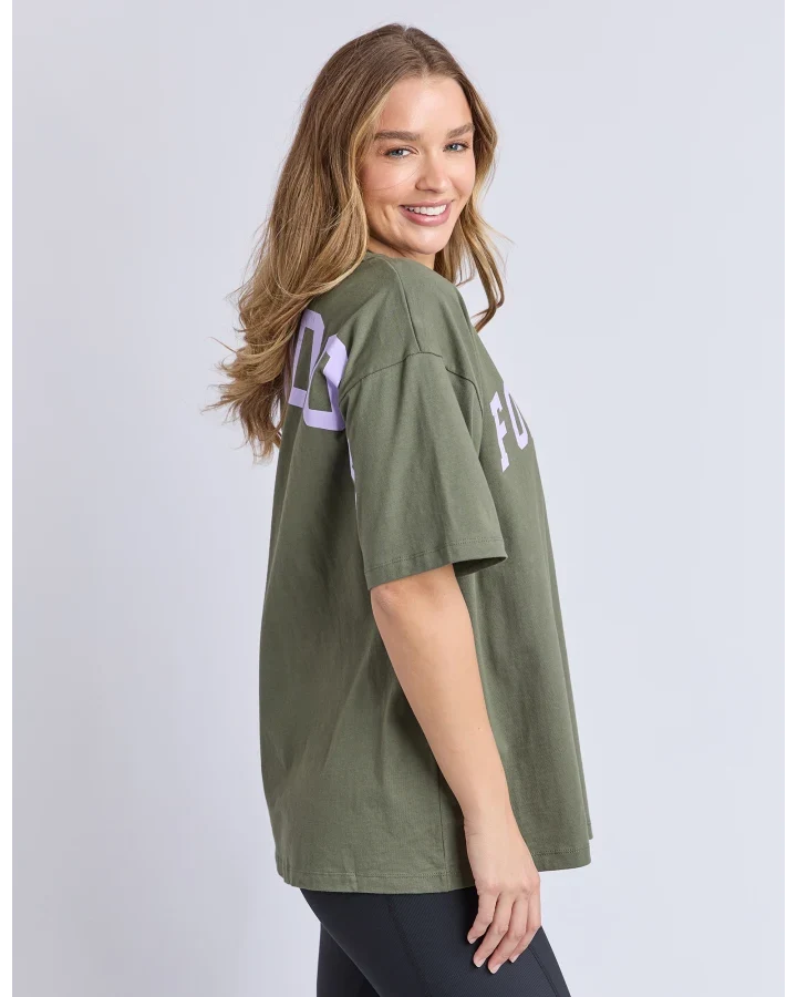 Foxwood Interval Tee Khaki/Lilac
