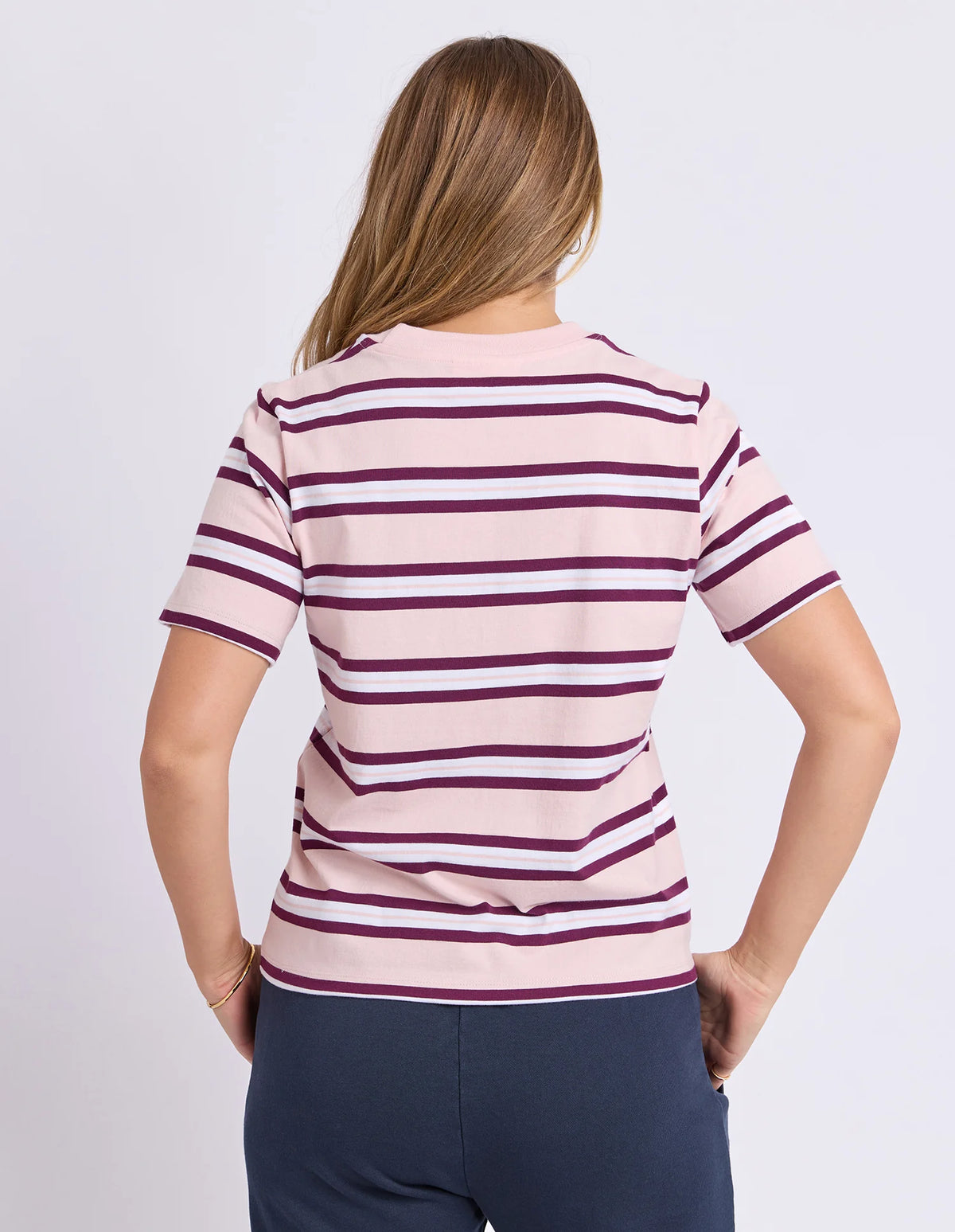 Foxwood Pure Stripe Tee Ballerina Pink