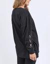 Foxwood Vibes Long Sleeve Tee Washed Black