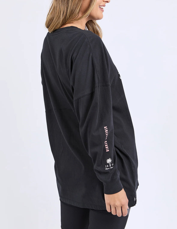 Foxwood Vibes Long Sleeve Tee Washed Black