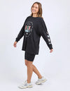Foxwood Vibes Long Sleeve Tee Washed Black