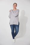 Cosy up in the Cordova Jumper, your ideal pick for winter weekends. With a boat neck, easy fit, and relaxed drop shoulder, it offers an effortless yet luxurious feel. The super-soft construction and easy fit make it perfect for layering over a tank, t-shirt, or collared shirt. Pair it with loose pants, a scarf and slides for a laid-back weekend look.