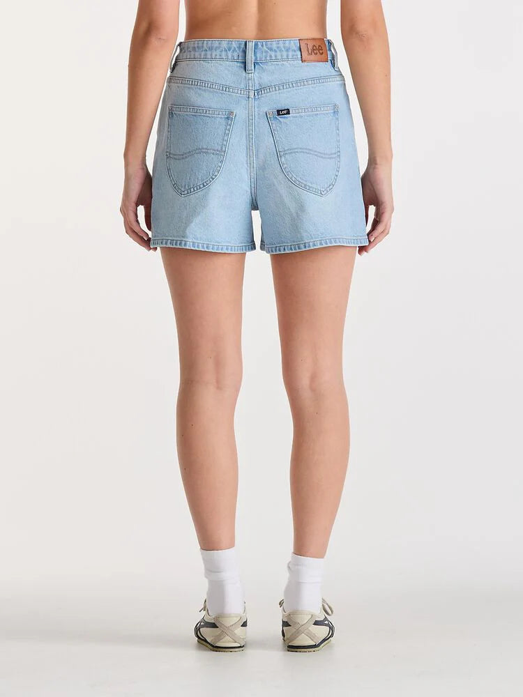 High-rise fit

Relaxed A-line shape

Zip fly closure

Finished hem (can be rolled)

Contrast stitching &amp; silver metal trims

Vegan faux leather patch

99.5% Cotton, 0.5% Elastane