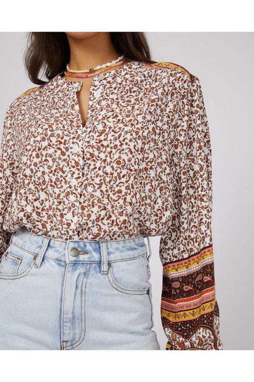 All About Eve Honey Floral Shirt