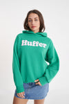 Stay cool (both literally and fashionably) with our vibrant green huffer hoodie! Show off your playful side with the huffer logo boldly printed in white bubble letters across the chest. Perfect for any casual occasion, this hoodie is a must-have addition to your wardrobe.