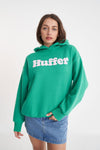 Stay cool (both literally and fashionably) with our vibrant green huffer hoodie! Show off your playful side with the huffer logo boldly printed in white bubble letters across the chest. Perfect for any casual occasion, this hoodie is a must-have addition to your wardrobe.