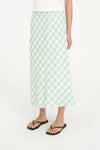 Say hello to effortless style with the Lila Midi Skirt — a refreshing addition to your warm-weather wardrobe. Showcasing the same Matcha green and white diagonal gingham print as the Celine Dress, it’s perfect for coordinating or standing out on its own.