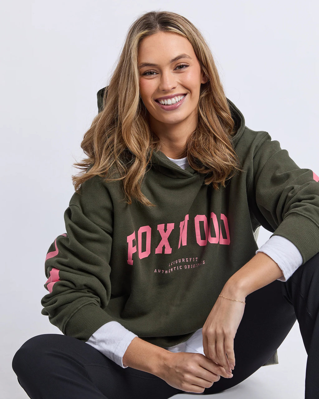 Foxwood Interval Crew Dark Khaki/Coral