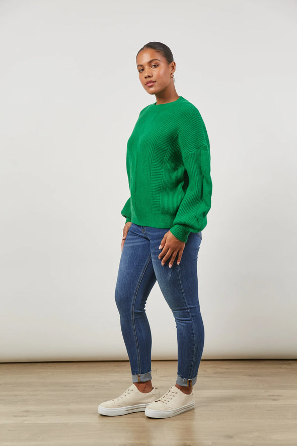 The Renew Jumper is a winter essential, adding a timeless touch to your capsule wardrobe. With a wool and recycled blend, its top priority is keeping you warm. The cosy knit fabric also features a woven cable design for added texture. Versatile for layering over or under other pieces, this jumper ensures comfort and warmth for all your winter outings, making it a go-to knit for the season.
