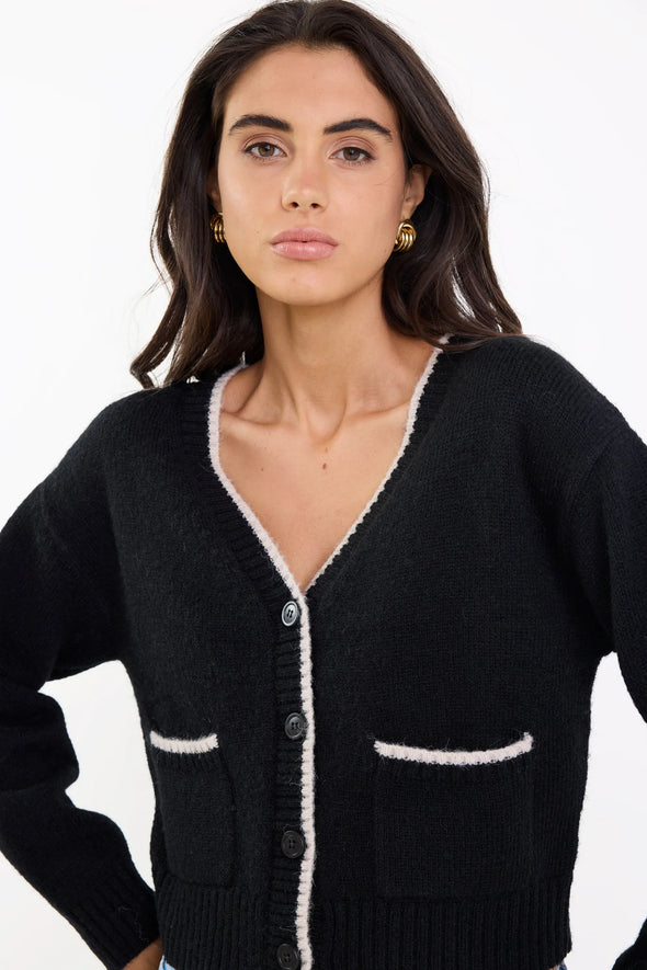 Ivy + Jack Rapport Black V Neck Cardi