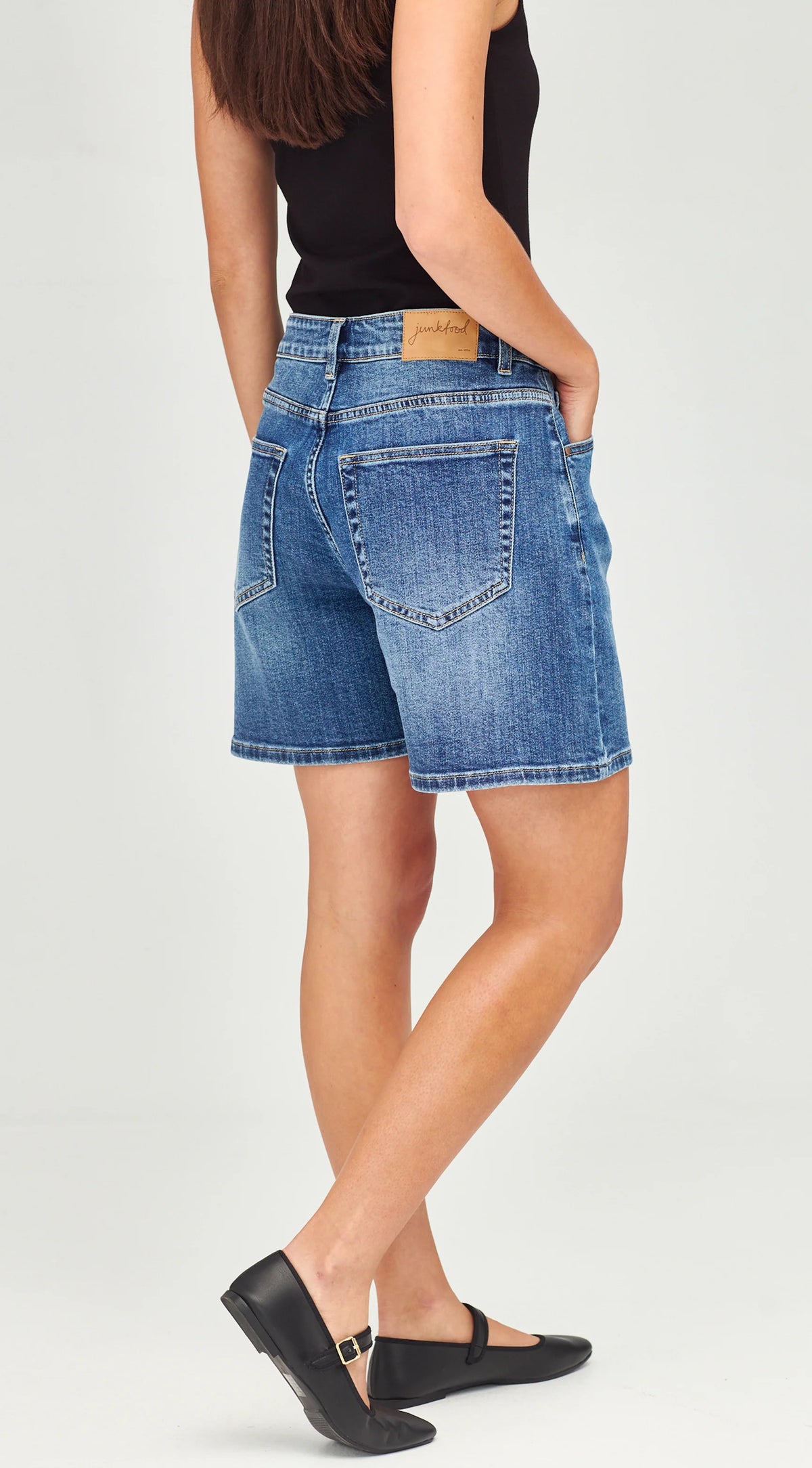 Junkfood Bronte Shorts Mid Blue