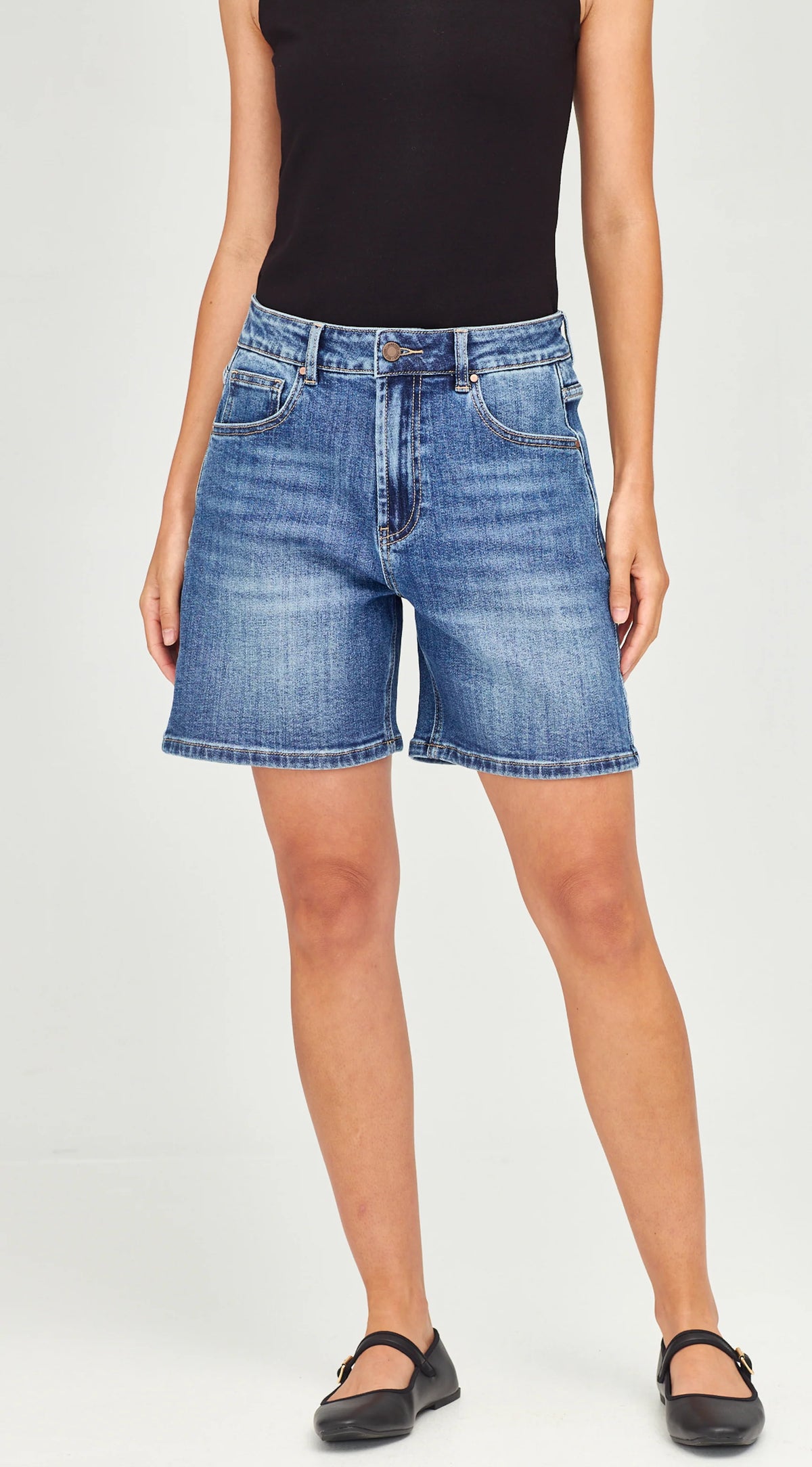 Junkfood Bronte Shorts Mid Blue