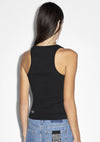 Get ready to turn heads with the Stacked Origin Tank Black! This sleek tank features a square neck and fitted silhouette, perfect for showing off your curves. With Ksubi logo embroidery and a premium midweight rib construction, you'll be combining style and comfort in one versatile piece. Pair it with any denim for an effortlessly cool look.