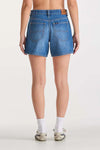 Lee Mid Straight Denim Short Blue Letter