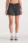 Lee Mid Straight Denim Short Smoked Black