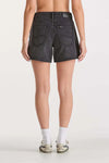 Lee Mid Straight Denim Short Smoked Black
