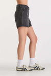 Lee Mid Straight Denim Short Smoked Black