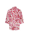 GRS certified, eco-friendly materials
Loose fit for comfort
Classic collar with full button front
3/4 sleeves with wide cuffs
Large floral print in rose-red tones
Made from sustainable viscose and recycled polyamide
Perfect for casual wear
Breezy and comfortable fabric
