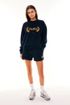 Huffer Classic Slouch Crew Flipping Midnight