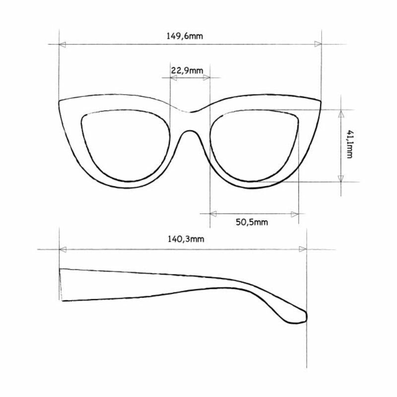 Okkia Claudia Reading Glasses Black