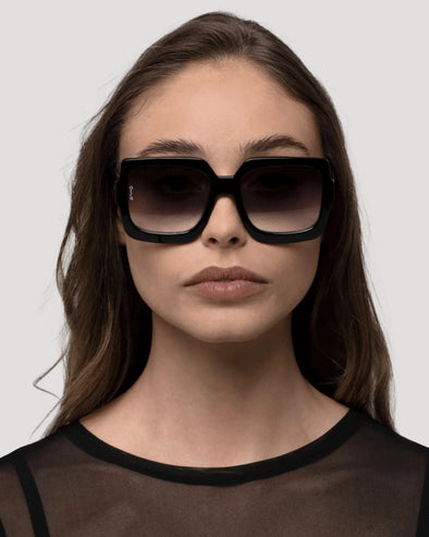 Luna is an oversized angular round sunglasses from Otra