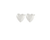 Simple and romantic ear studs with heart shape. The earrings are silver-plated with a satin-matt surface. Can be worn with everything.
