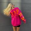 Harper & Harlow Oversized Vibes Sweat Pink/Orange