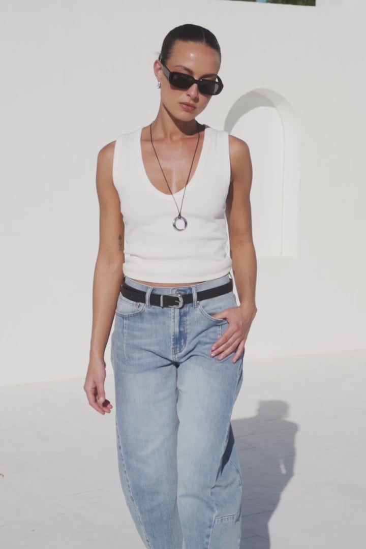 Among The Brave Graduate Light Blue Stretch Barrel Jeans