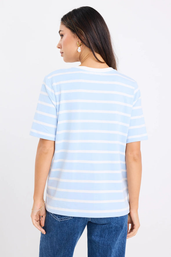 Re:Union Binding Boxy Tee Pale Blue