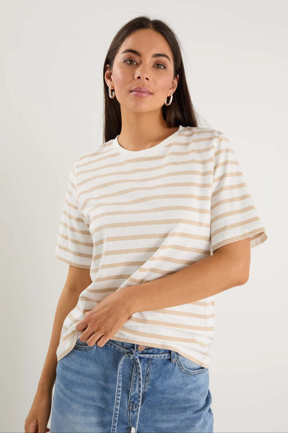 Re:Union Binding Boxy Tee Natural White