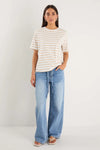 Re:Union Binding Boxy Tee Natural White