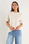 Re:Union Binding Boxy Tee Natural White