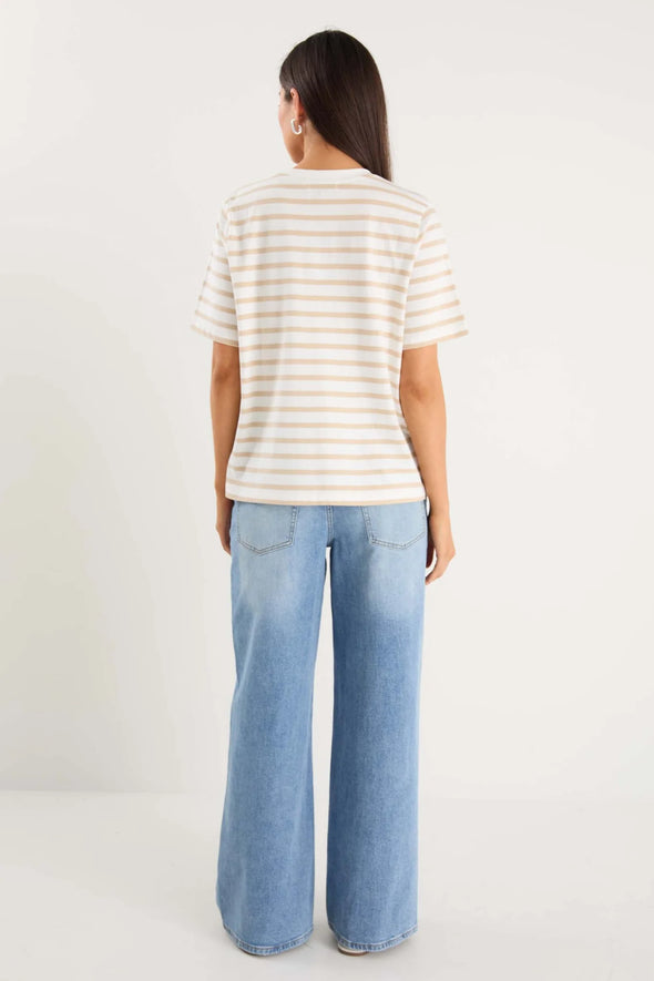 Re:Union Binding Boxy Tee Natural White
