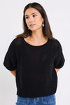 100% natural cotton for breathable comfort
- Textured open knit
- Relaxed boxy silhouette with short sleeves
- Lightweight and perfect for layering across seasons
- Natural Fibres