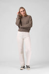 The Alya Knit in the most beautiful colour, your elevated well priced winter essential is here. Comes in both Sand and White, which would you choose? Detailed cuff and hem with heavy ribbing and also around the neck. Sits nicely on your jean line and has mohair to give you that little bit of extra warmth. Pair back with your jeans, trackies or how about even a long line denim skirt and trench. The options are endless!