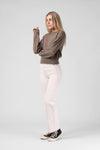 The Alya Knit in the most beautiful colour, your elevated well priced winter essential is here. Comes in both Sand and White, which would you choose? Detailed cuff and hem with heavy ribbing and also around the neck. Sits nicely on your jean line and has mohair to give you that little bit of extra warmth. Pair back with your jeans, trackies or how about even a long line denim skirt and trench. The options are endless!