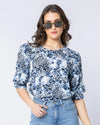 Striking Water Leopard print

Soft balloon sleeves

Elasticated cuffs

Relaxed, comfortable fit

Versatile style — dress up or down