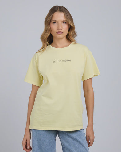 Silent Theory Logo Tee Lemon