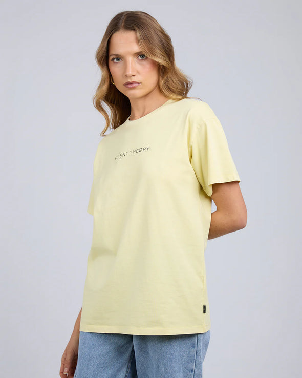 Silent Theory Logo Tee Lemon