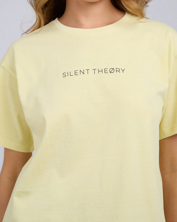 Silent Theory Logo Tee Lemon