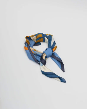 Stilen Roxanne Square Scarf Blue